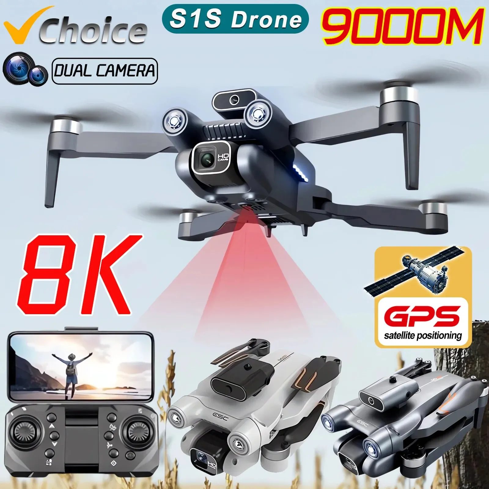 Drone Camera Professional - Nowy S1S 5G GPS Drone Camera