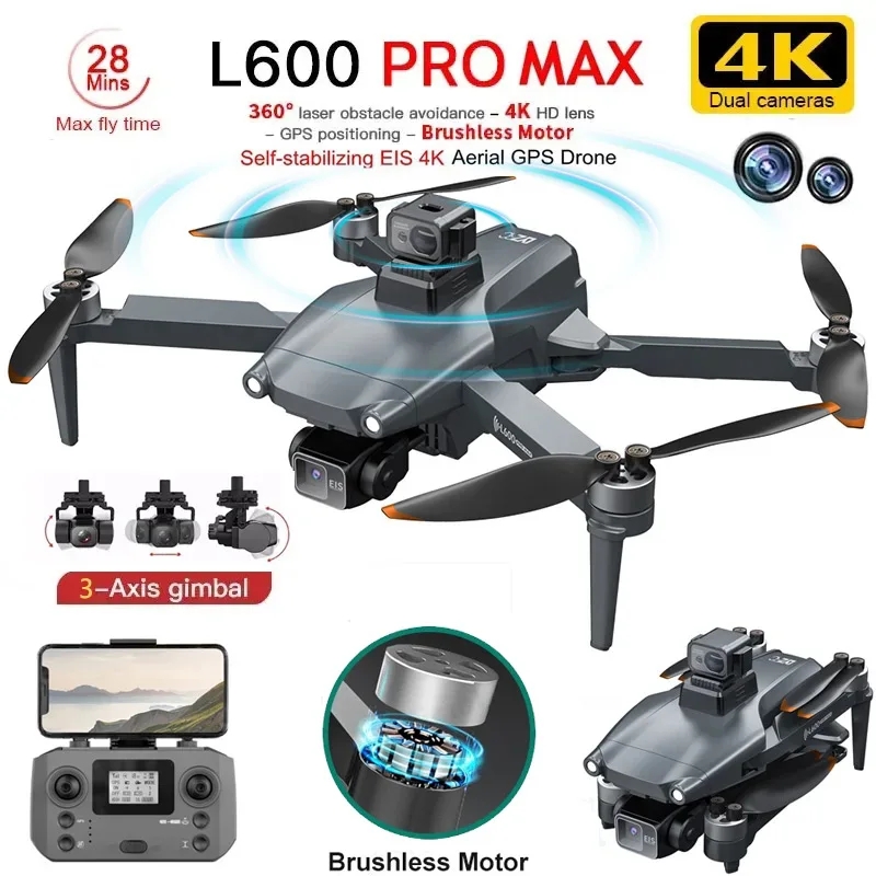 Drone Camera Professional - L600 PRO MAX GPS Drone Profesjonalny