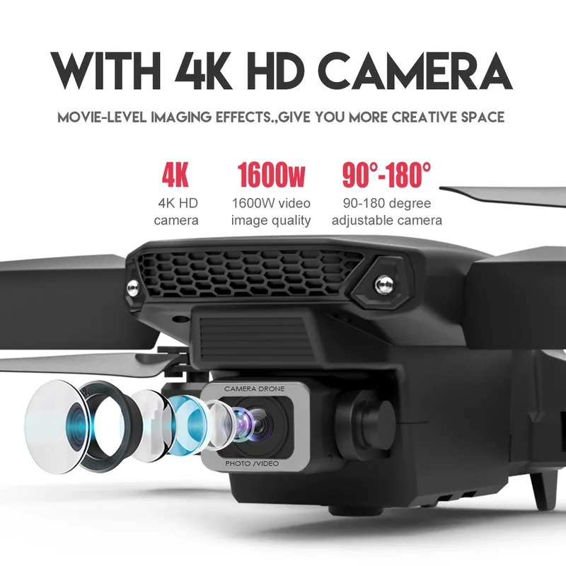 Inteligentny składany dron E88 – Drone Camera Professional recenzja i cena