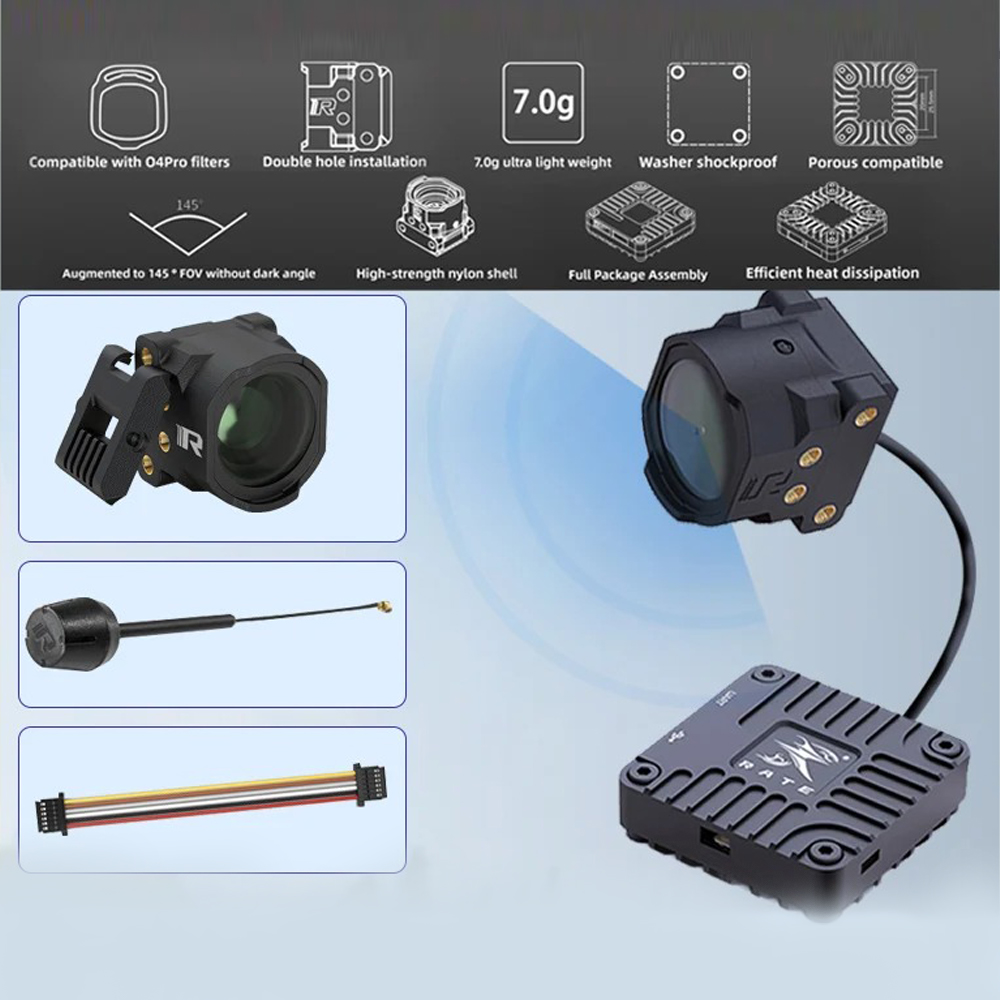 Zestaw CNC RATE O4 Lite Air Un – Drone Camera Wide Angle recenzja i cena